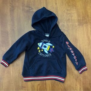 Space Explorer dark blue hoodie 24 months toddler